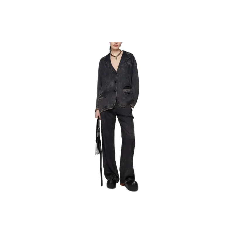Acne Studios Single Breasted Jacket 'Black/Beige'-2
