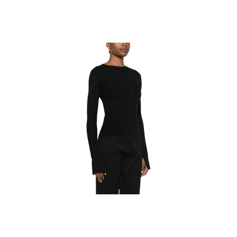 Lanvin Crewneck Ribbed Jumper-4