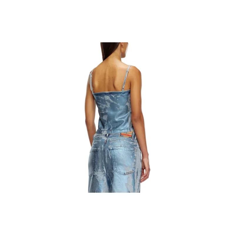 DIESEL De Ila S Metallic Effect Cropped Top-2