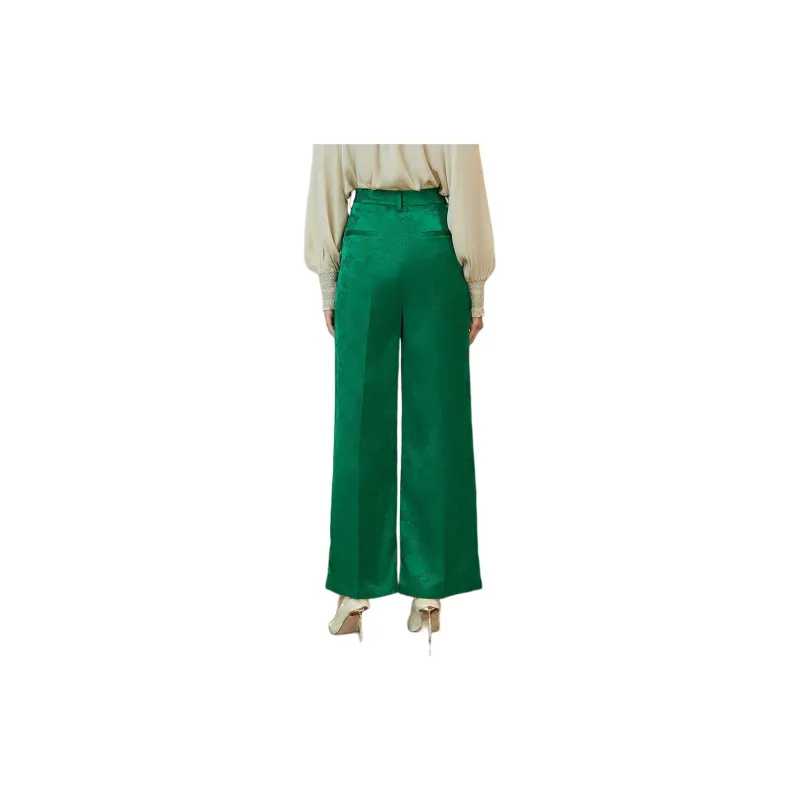 BBLLUUEE Casual Pants Women's Turquoise Green-1
