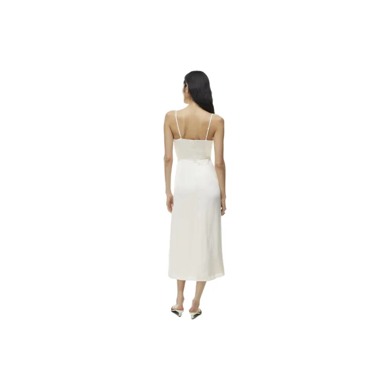 ARITZIA Wilfred Magdalena Satin Dress Slip Dresses Women's Light Birch/Light Birch-3