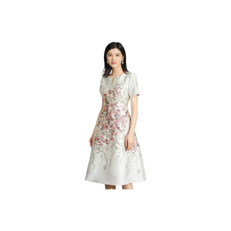 BBLLUUEE Short Sleeved Dress Women's Rose Pink-2