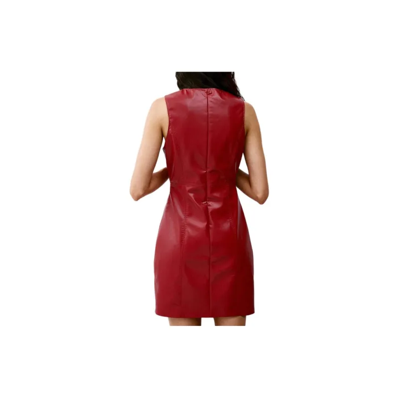 H&M Sleeveless Dress Women's Red-3