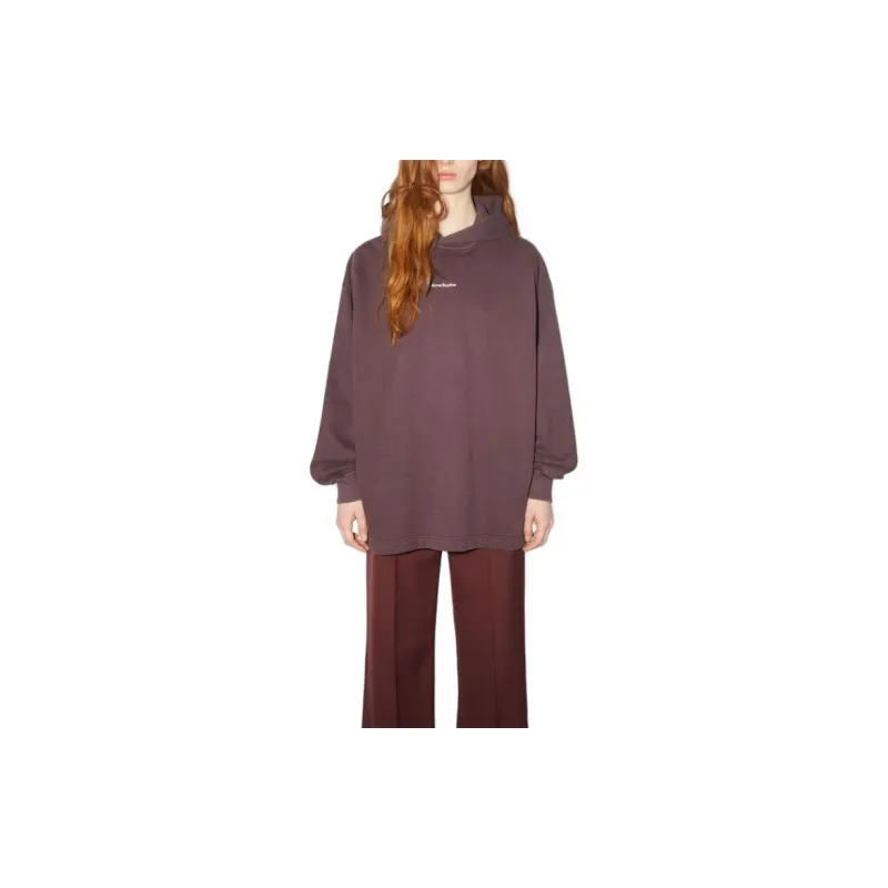 Acne Studios Stamp Logo Hoodie Aubergine Purple-1