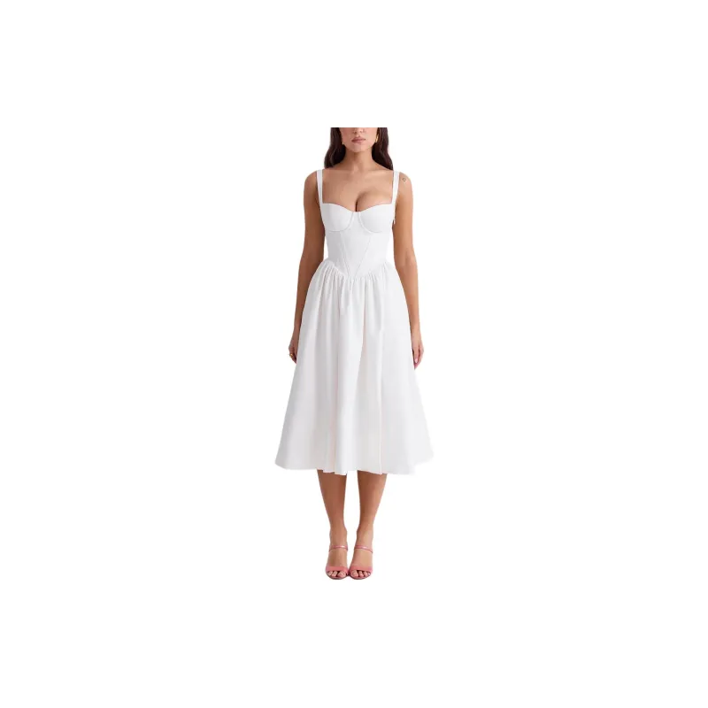 HOUSE OF CB KELLY Slip Dress Women's White/White-2