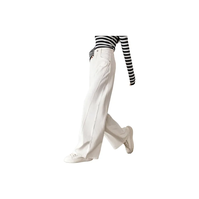 Mo Han Yi Mei Jeans Women's White-3