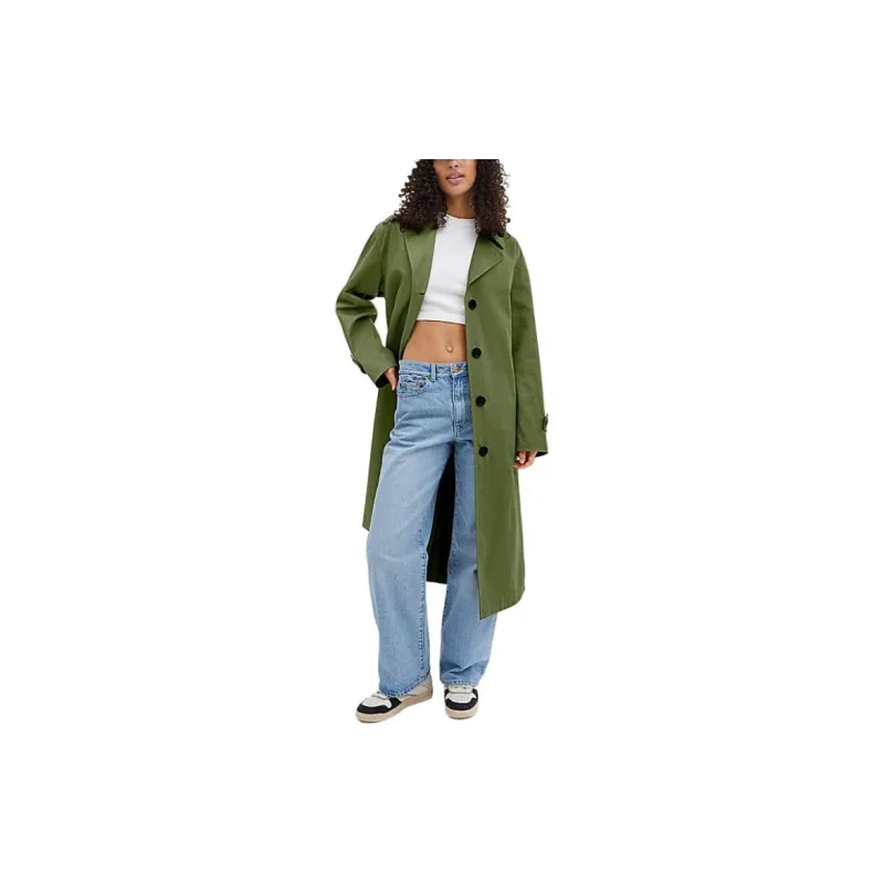 COACH SS24 Trench Coat Women's Green-1