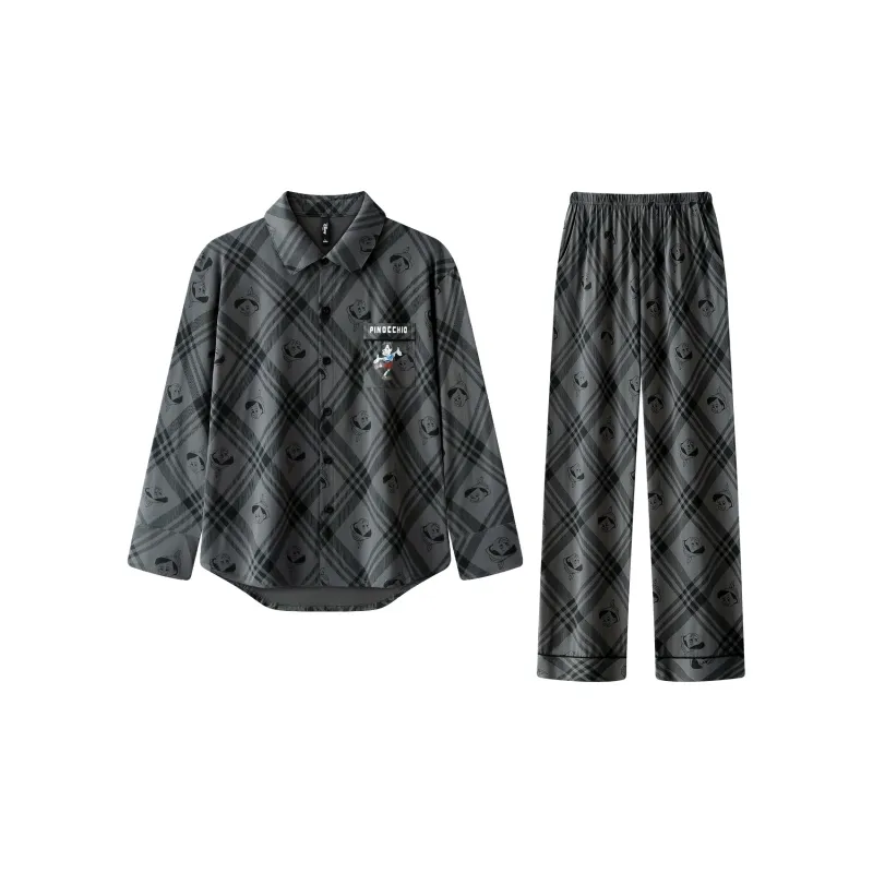 Gongdie x Disney Pajama Set Men's Dark Gray-0