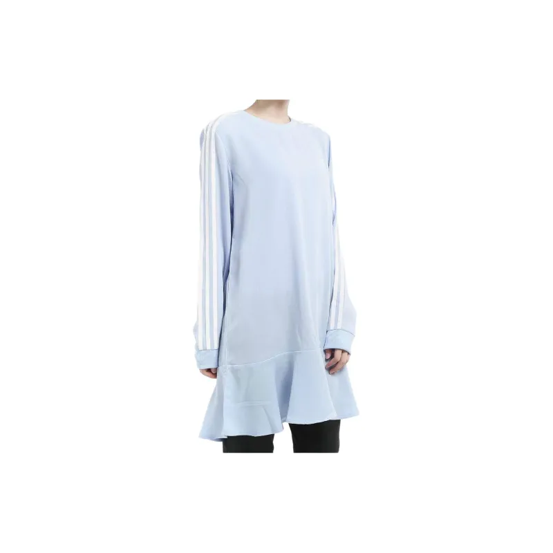 Adidas Originals Long Sleeved Dresses Women's Blue-5