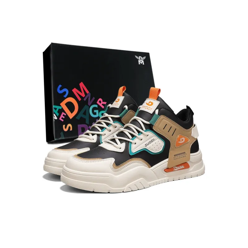 DM Wear-Resistant Height Increasing Mid-Top Skateboard Shoes Men's Box Included-10