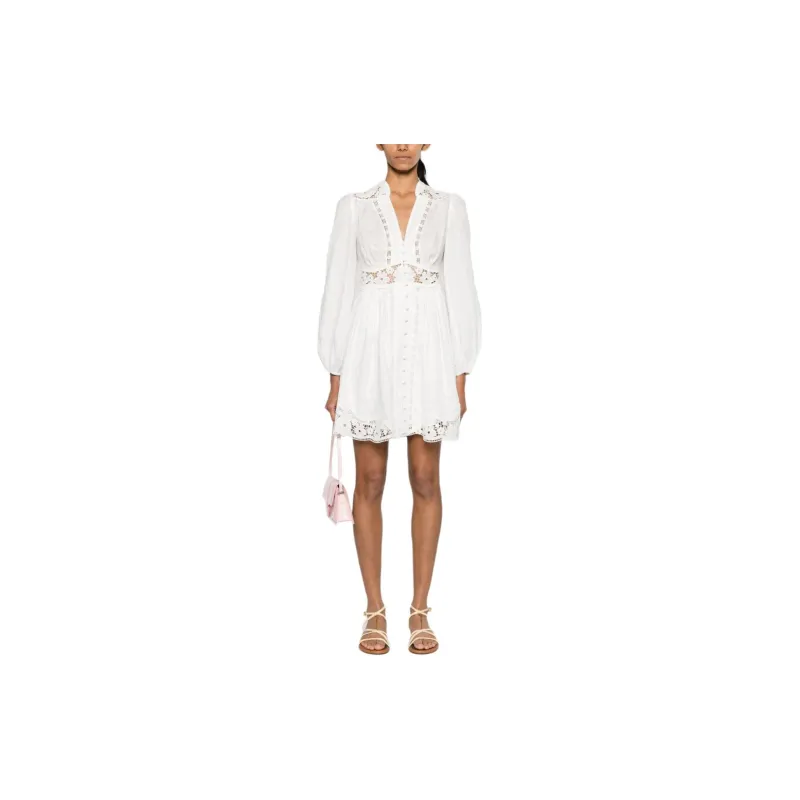 Zimmermann August Plunge Mini Dress-1