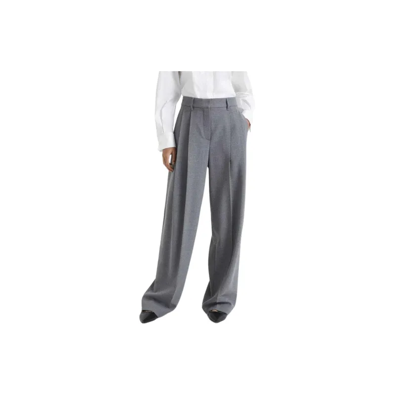 Brunello Cucinelli Pleated Wide Leg Trousers-1