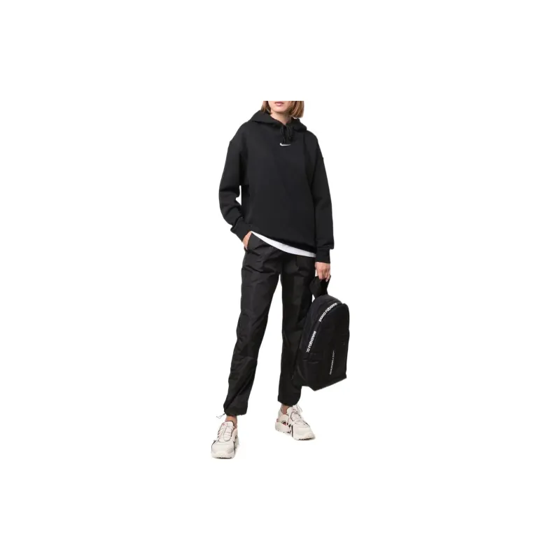 Nike Women's Oversized Fleece Hoodie Black/White-1