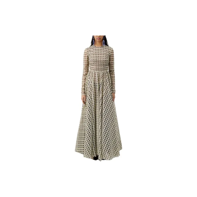 Giambattista Vall Macramé Silk Gown-1