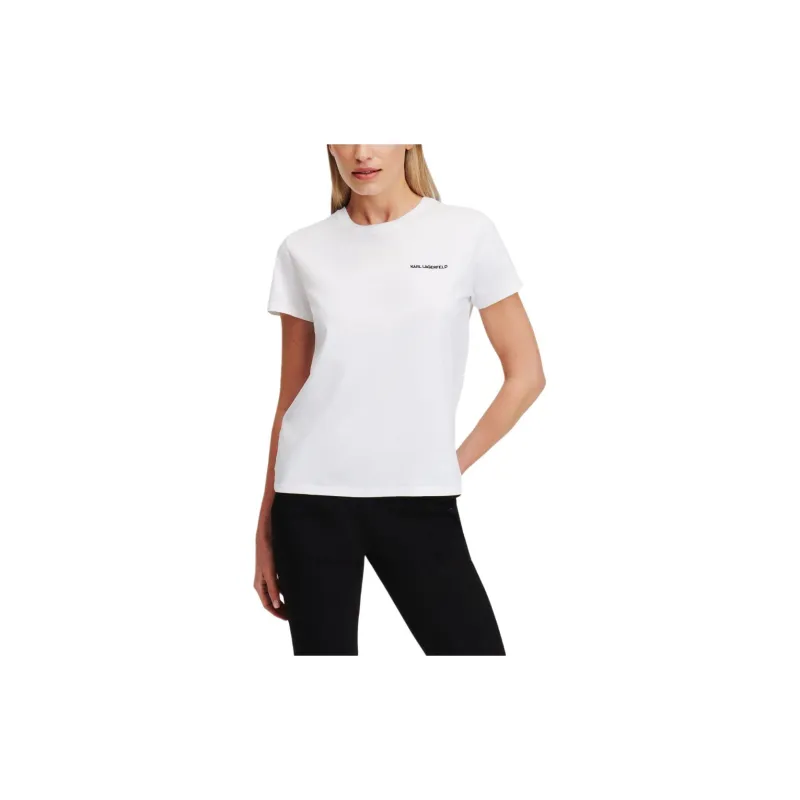 KARL LAGERFELD / Karl Lagerfeld Jeans Logo embroidered Organic cotton T shirt-2