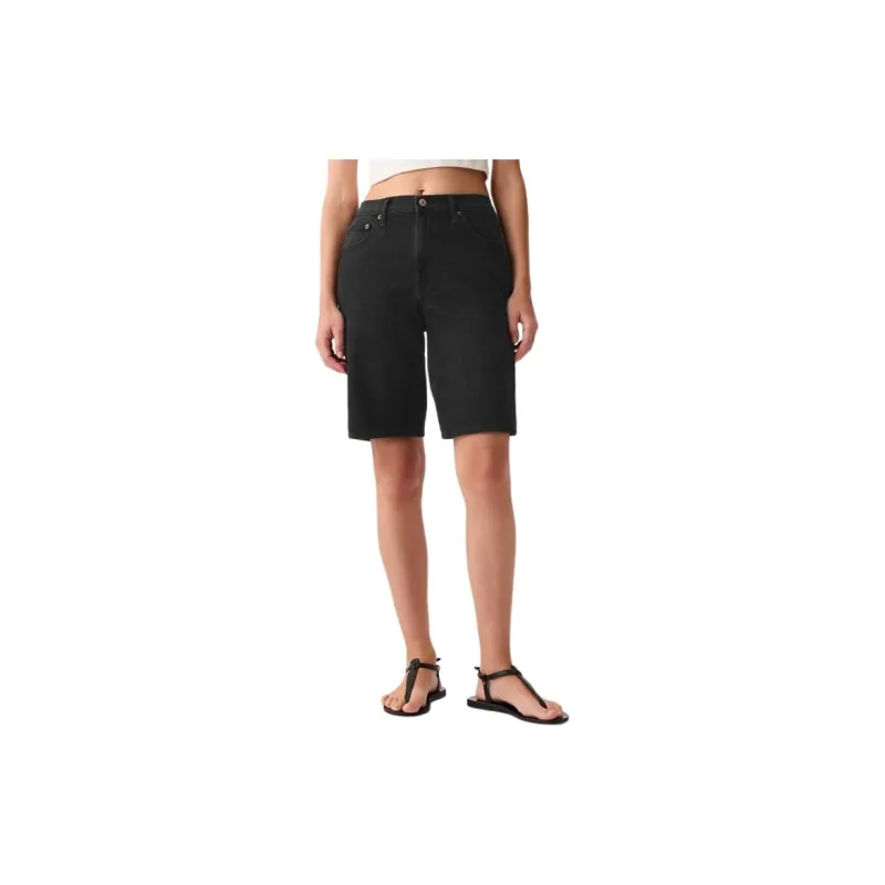 GAP Denim Shorts Women's Black-2