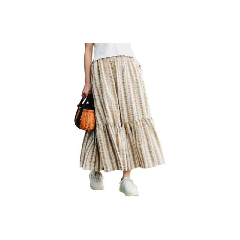 Beams Casual Long Skirt Women's Light Umber-4