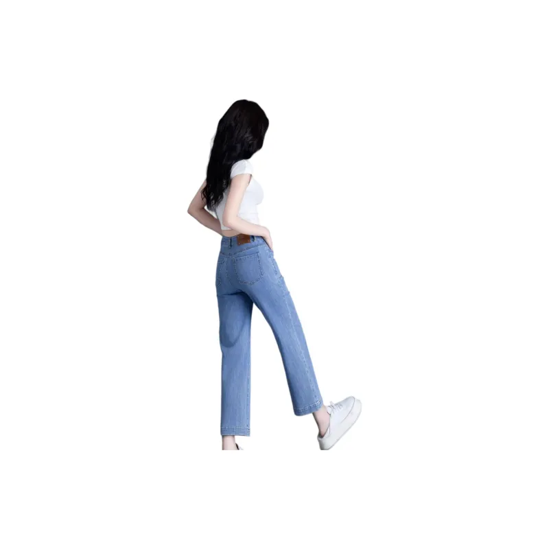You Cow Me Pants Jeans Women's Light Blue-2