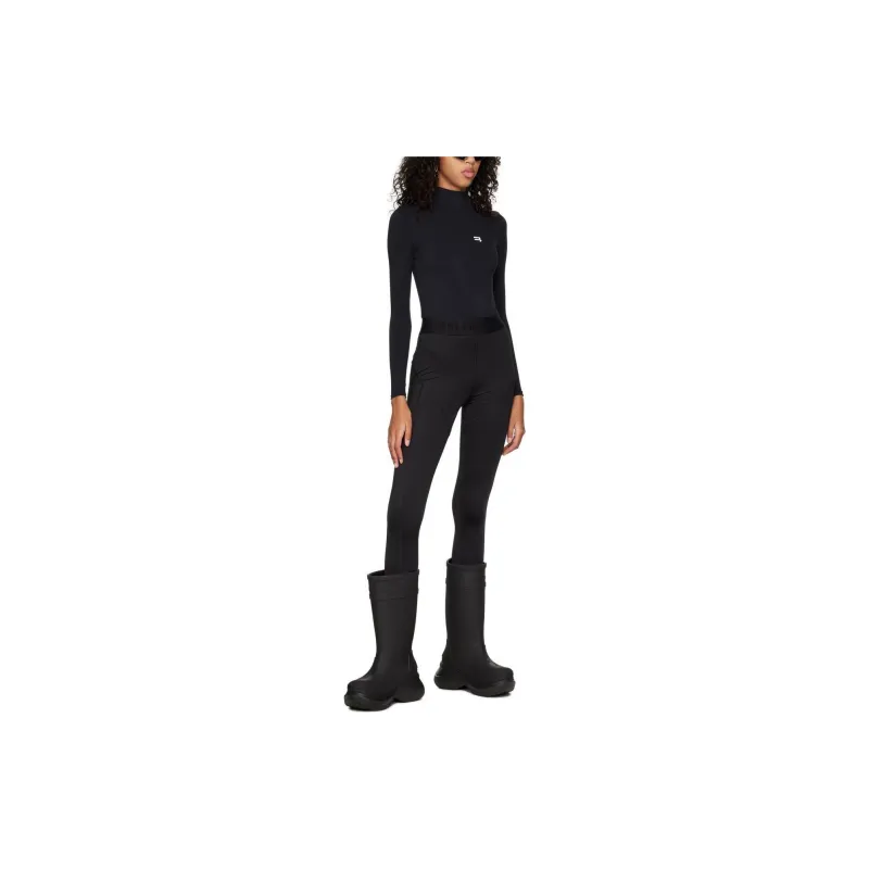 Balenciaga Long Sleeve Swim T Shirt 'Black'-1