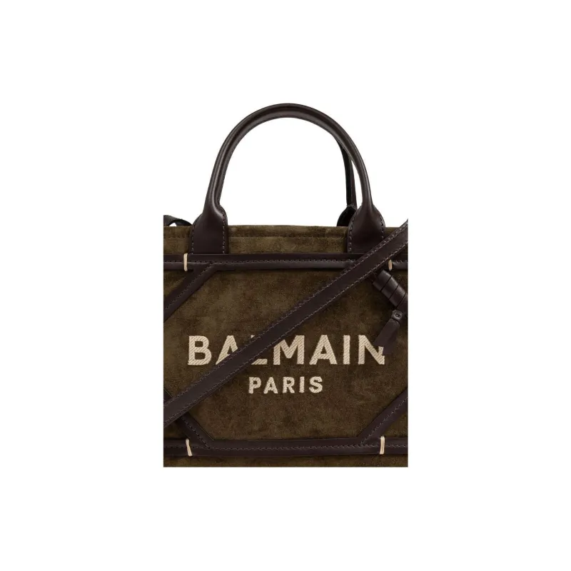 BALMAIN B Army Logo Detailed Small Tote Bag-3