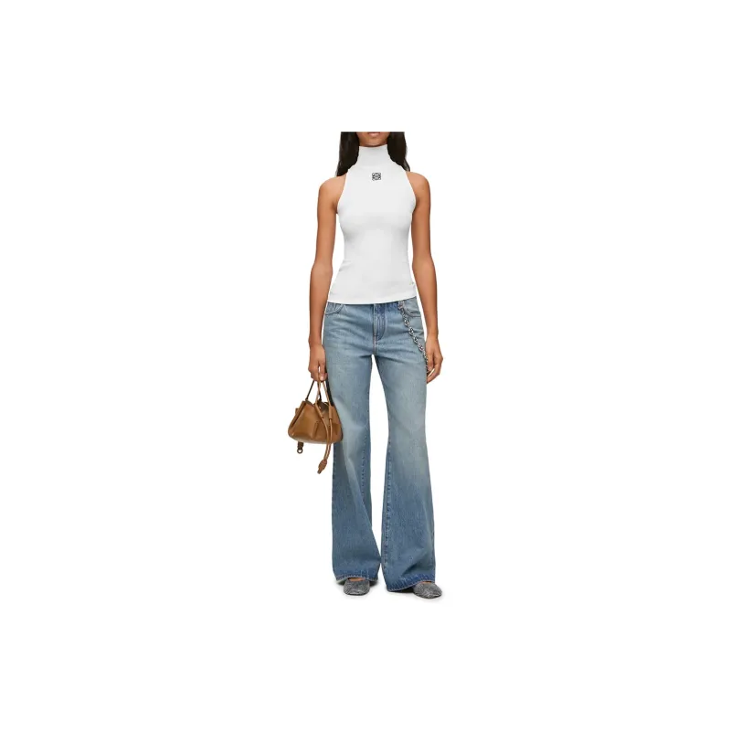 LOEWE High Neck Top White-1