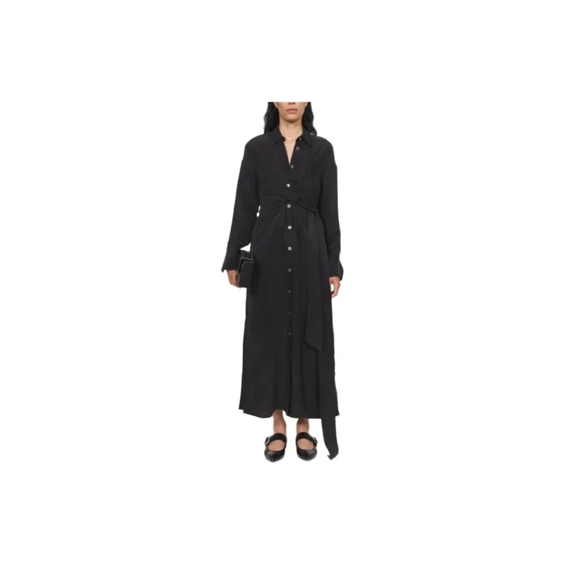 RODEBJER Textured Twill Maxi Dress-1
