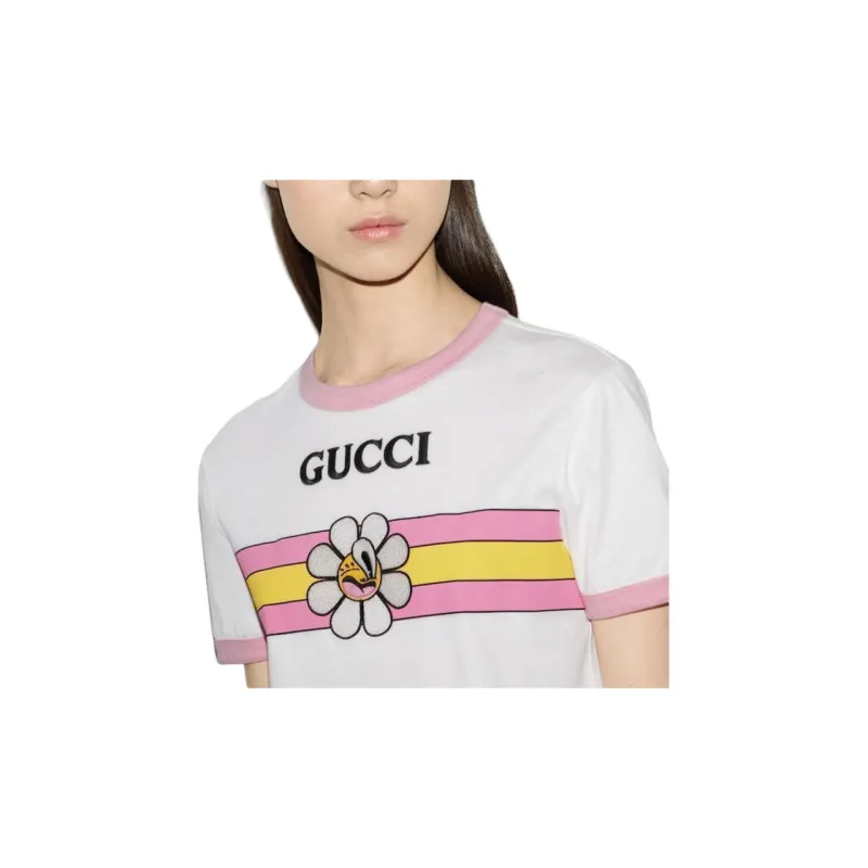 GUCCI SS24 T Shirt Women's Gray White-5