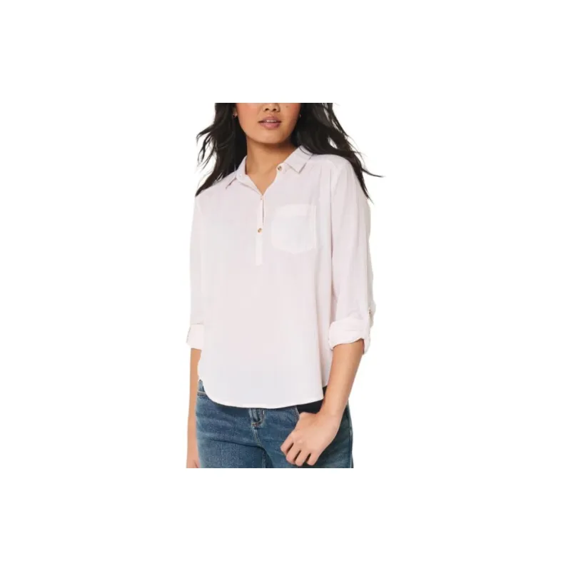 Hollister Shirt Women's White Stripes-1