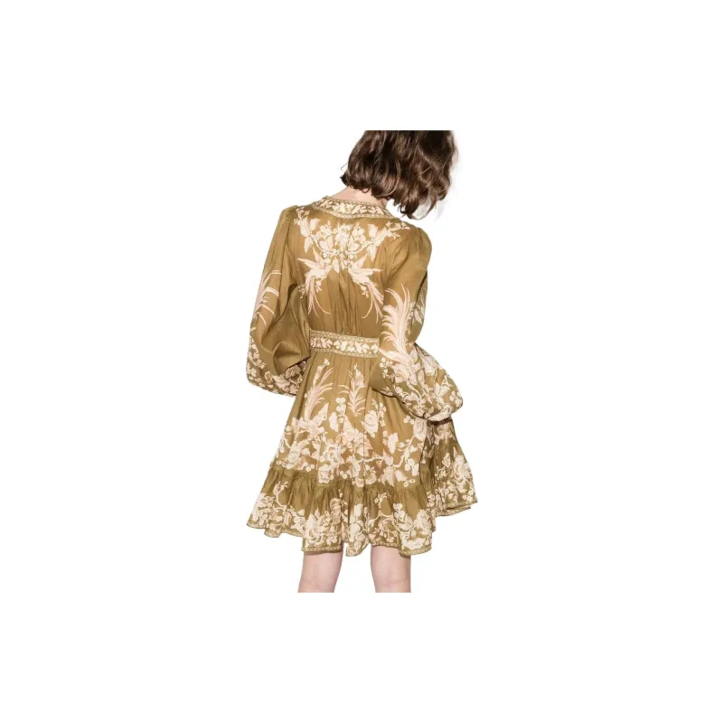 Zimmermann Long-Sleeved Dresses Women's Brown-2