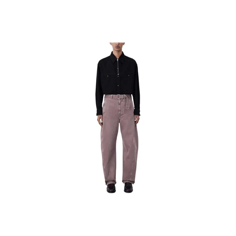 Lemaire Twisted Belted Pants 'Snow Mauve'-2