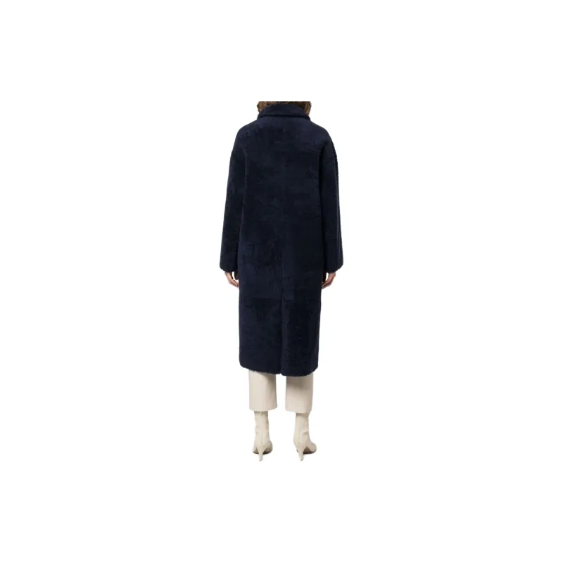 Blancha Double breasted Reversible Shearling Coat-2