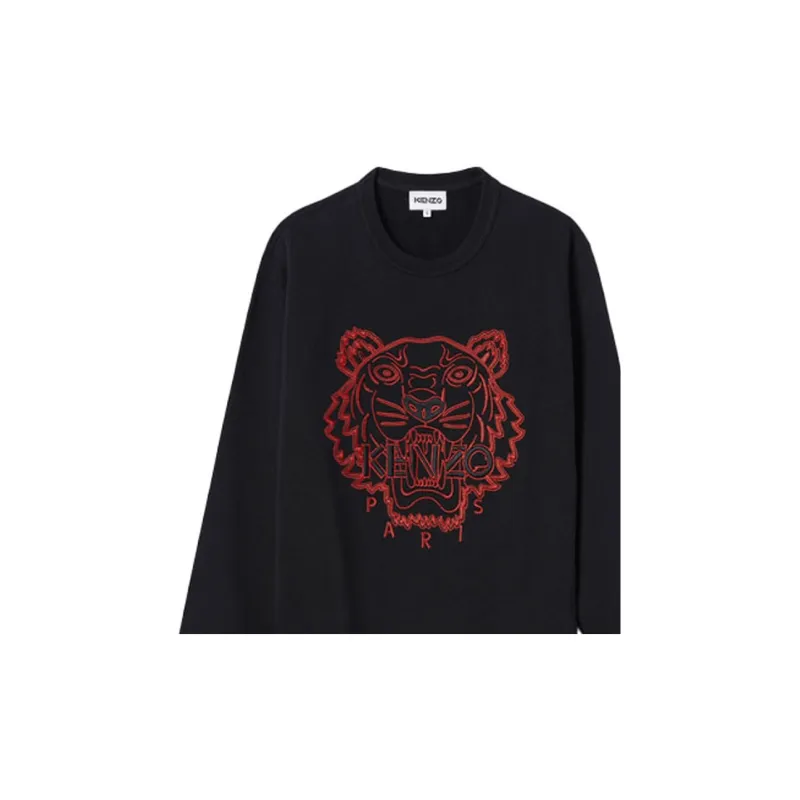 KENZO Classic Tiger Head Sweatshirts Women's Black-5