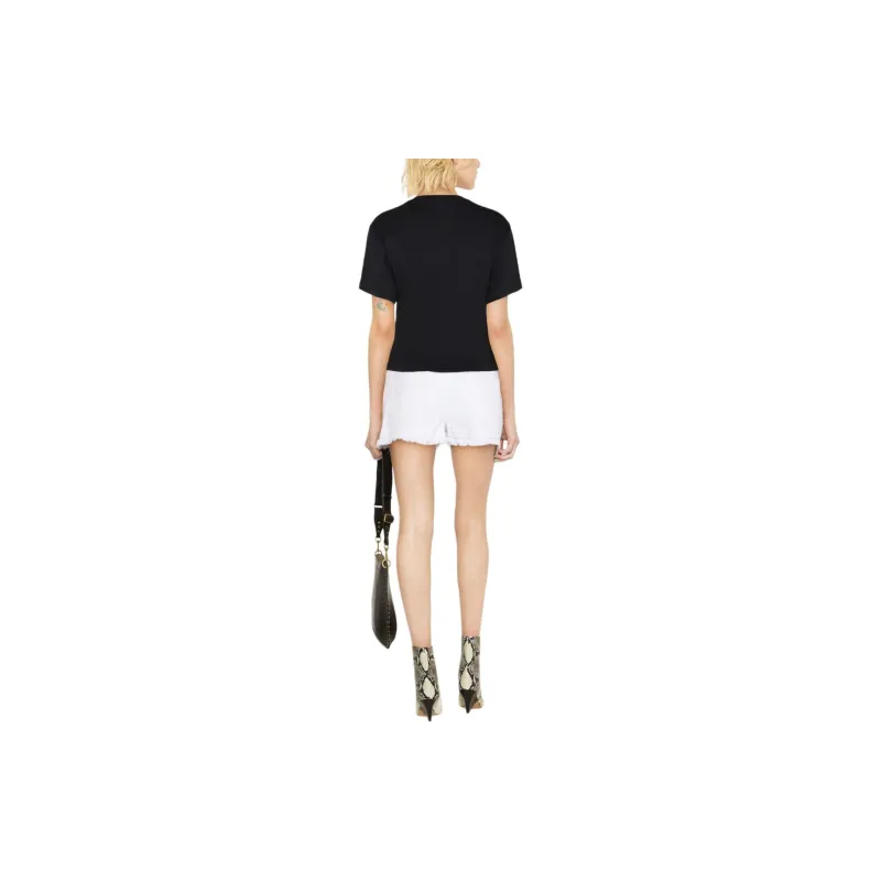 ISABEL MARANT Lesia Frayed Denim Shorts-3