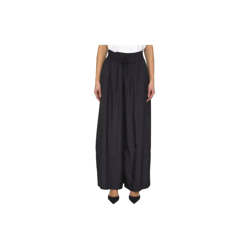 JIL SANDER Pressed Crease Wide Leg Palazzo Pants-1