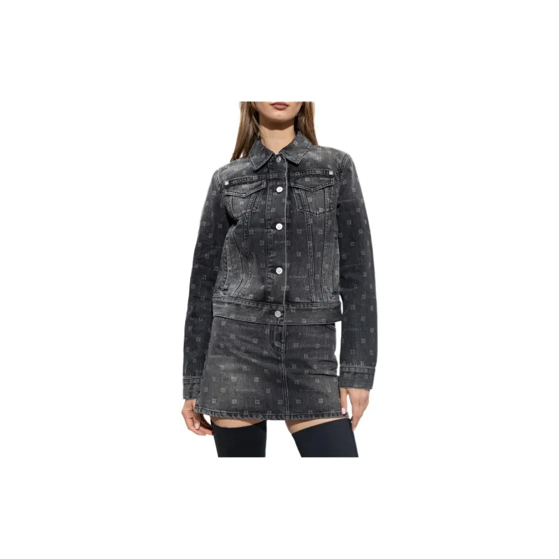 Givenchy Monogram-pattern Denim Jacket-6