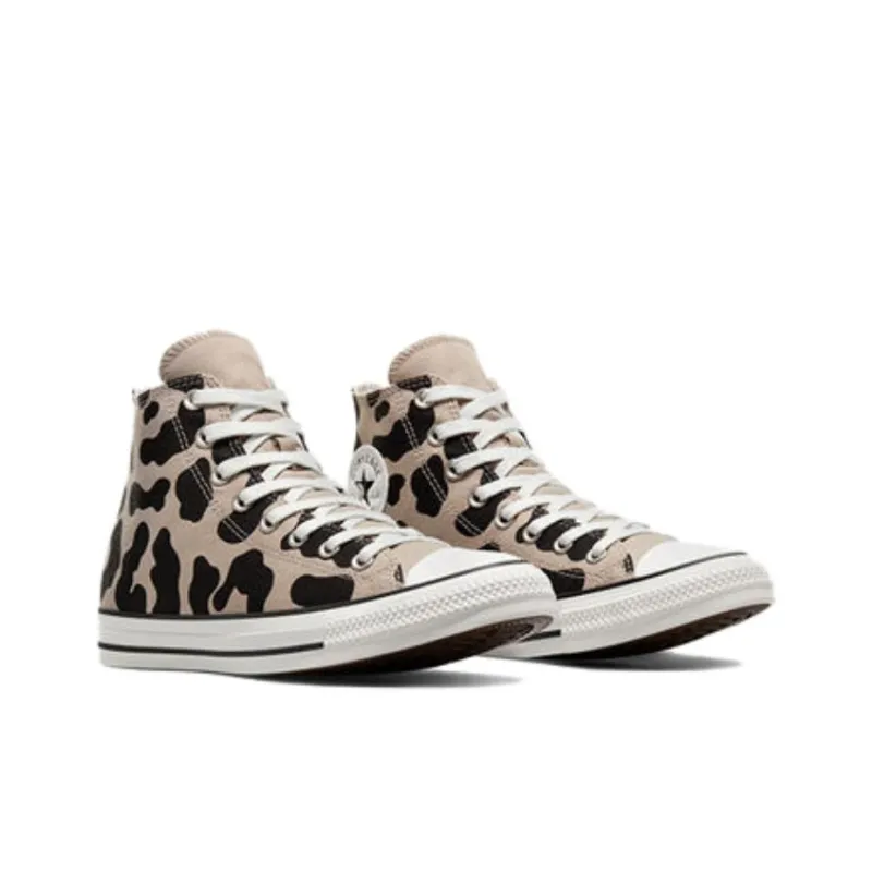 Converse Chuck Taylor All Star Anti-Slip Wear-Resistant High-Top Canvas Shoes Unisex Beige Black-2