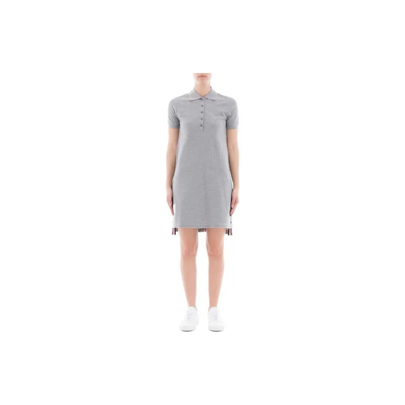 THOM BROWNE Asymmetric Hem Mini Polo Dress-2