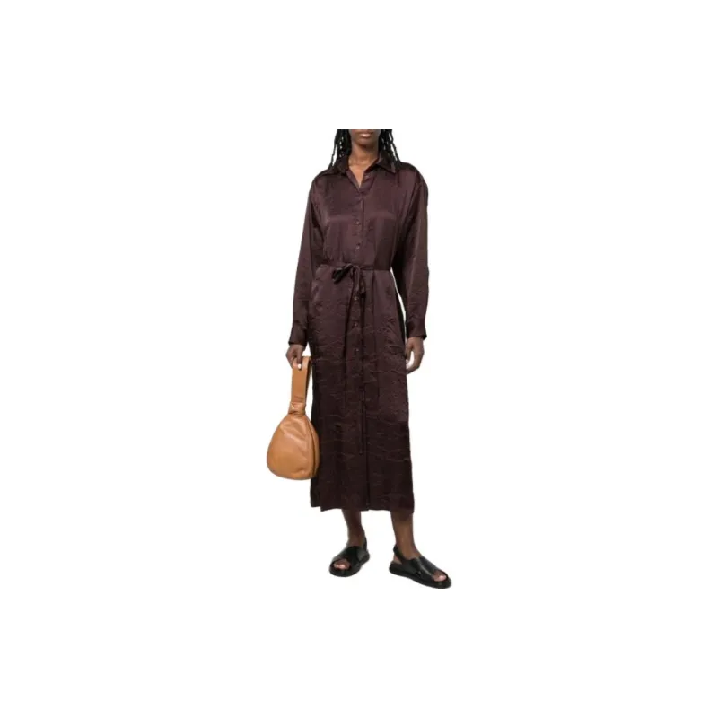 UMA WANG Amare Satin Shirt Dress-1