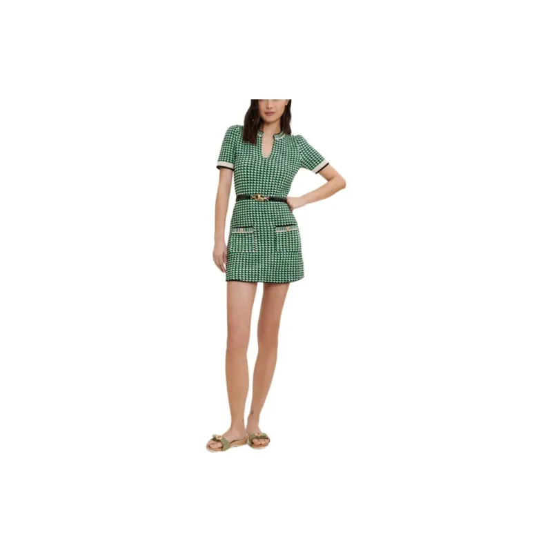 Maje Short Sleeved Dresses Women's Green-1