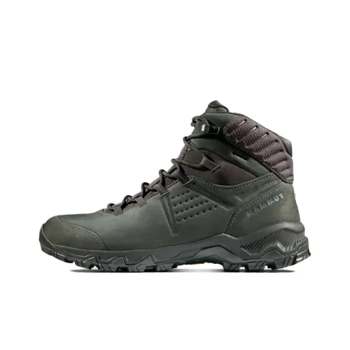 MAMMUT Mercury 4 Anti-Slip Wear-Resistant Mid-Top Hiking Shoes Men's Green