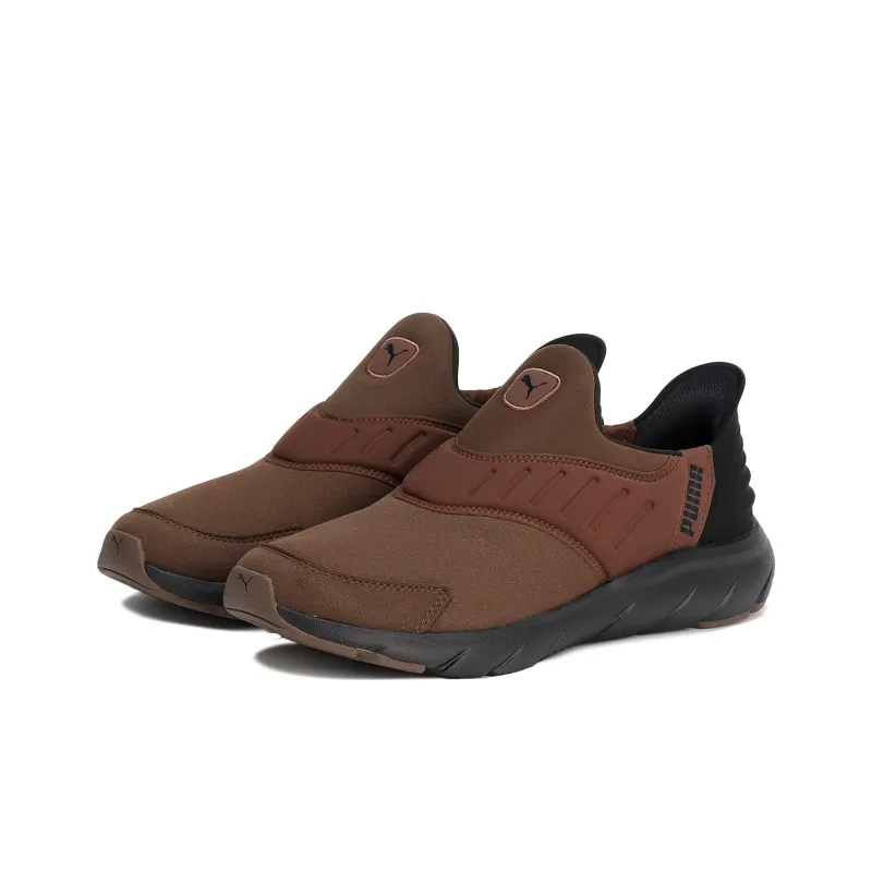 PUMA Softride Waterproof And Wear resistant Low Top Running Shoes Unisex Brown-2