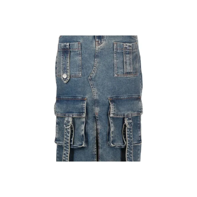 Blumarine Denim Cargo Skirt-4