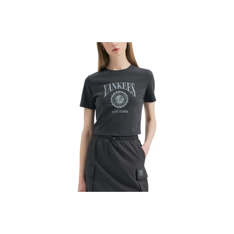 MLB New York Yankees T Shirts Women's Gray-2