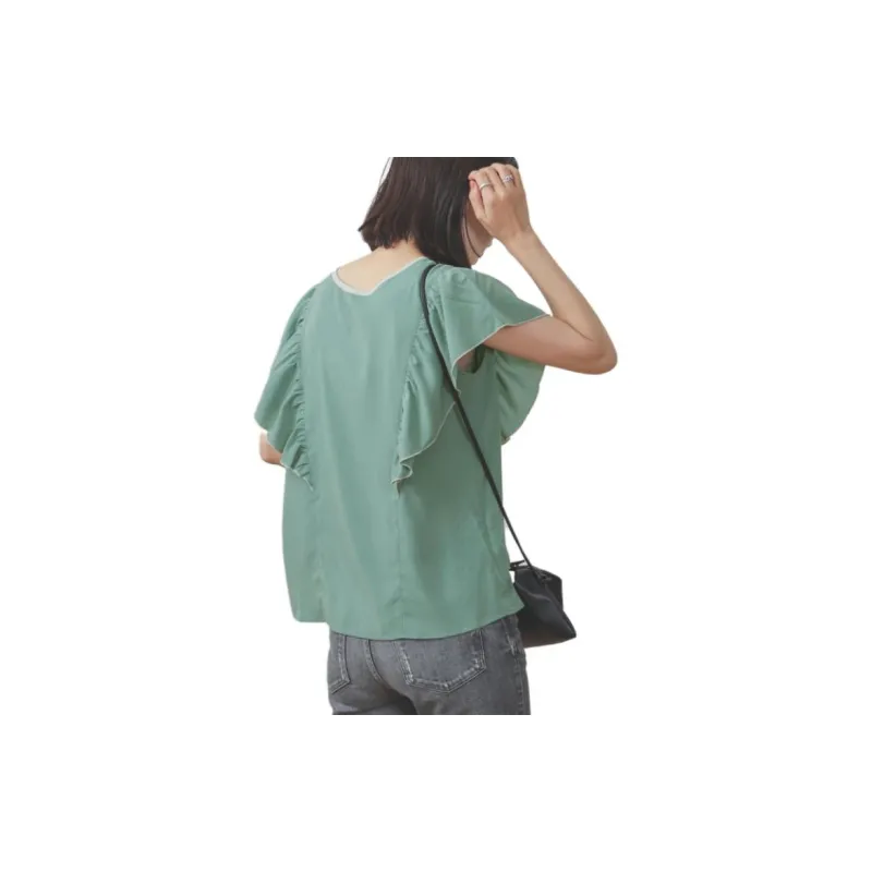 Beams T Shirts Women's Mint Green-3