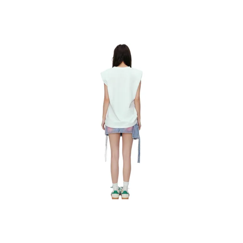 JAC FLEURANT Denim Short Skirts Women's Blue-2