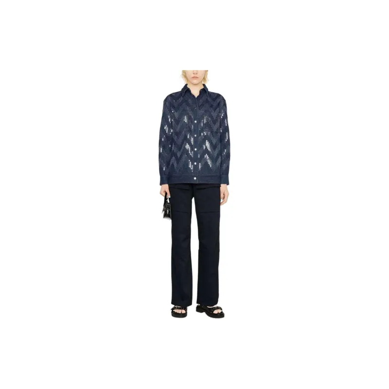 MISSONI Sequin-embellished Denim Jacket-1