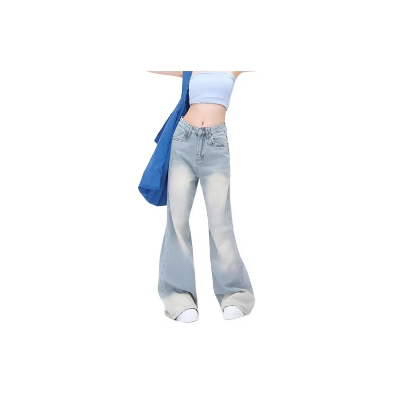 YINLEI Jeans Women's Washed Blue-2