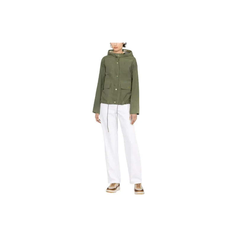 BARBOUR Nith Showerproof Drawstring Hem Hooded Coat-1