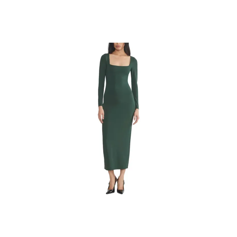 ARITZIA FW24 Contour Squareneck Longsleeve Maxi Dress Long-Sleeved Dresses Women's Scarab/Scarab Beetle Color-2