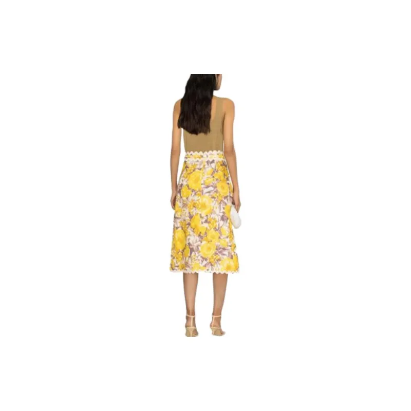 Zimmermann Casual Long Skirts Women's Yellow-3